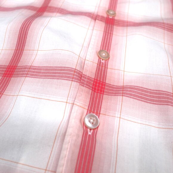 DANIEL CREMIUEX CLASSIC FIT 100% COTTON SHIRT PINK WINDOWPANE LARGE, L - Picture 3 of 4